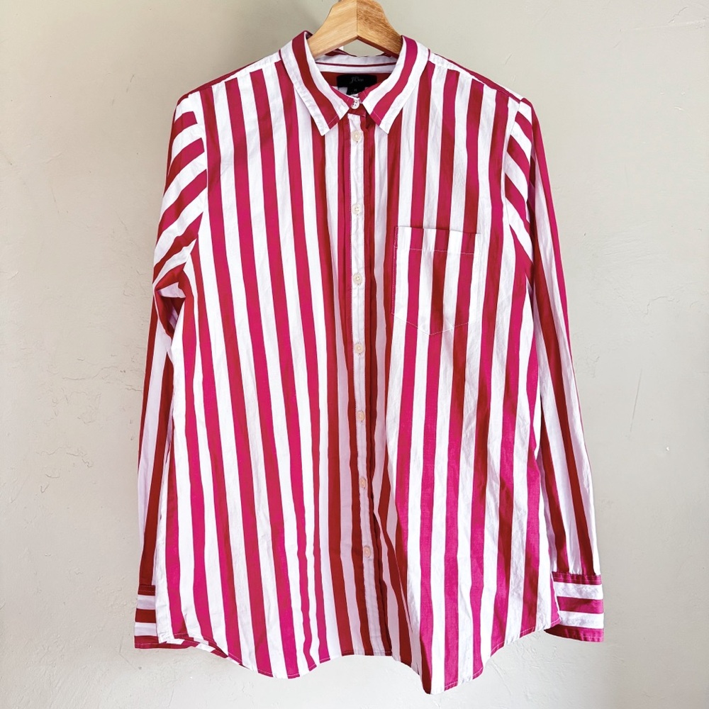 J.Crew Striped Cotton Button Down